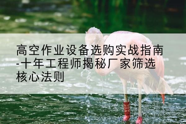 石台剪叉式升降机厂家-高空作业设备选购实战指南-十年工程师揭秘厂家筛选核心法则