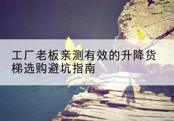 石台升降货梯怎么选-工厂老板亲测有效的升降货梯选购避坑指南